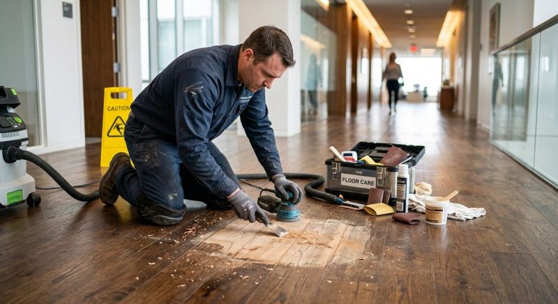 Our team working on Wood Floor Service projects in Fredericksburg, VA