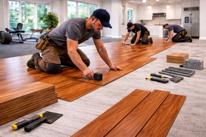 Cherry Floor Installation in Fredericksburg, VA