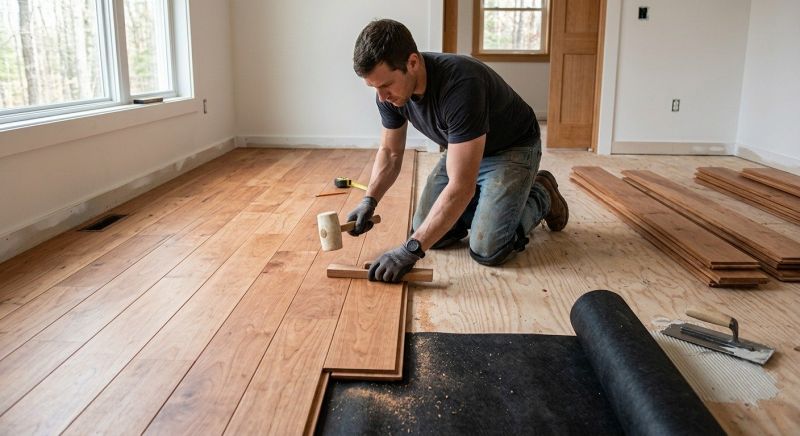Cherry Floor Installation in Ruther Glen, VA