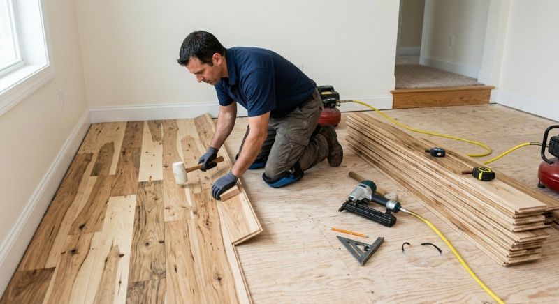 Hickory Floor Installation in Fredericksburg, VA