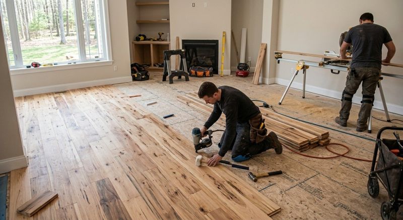 Hickory Floor Installation in Fredericksburg, VA