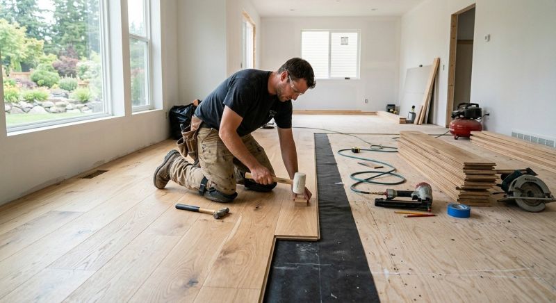Hickory Floor Installation in Fredericksburg, VA