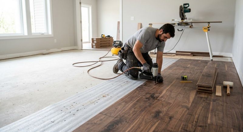 Walnut Flooring Installation in Fredericksburg, VA