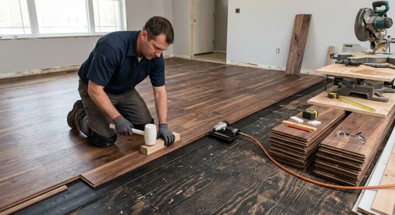 Walnut Flooring Installation in Fredericksburg, VA
