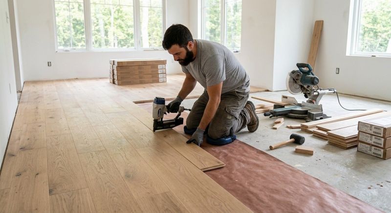 White Oak Floor Installation in Fredericksburg, VA