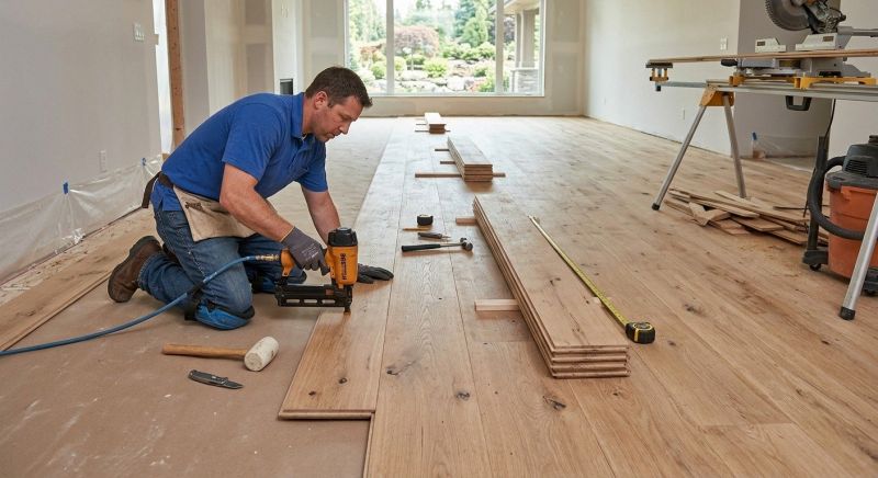 Wide Plank Floor Installation in Fredericksburg, VA