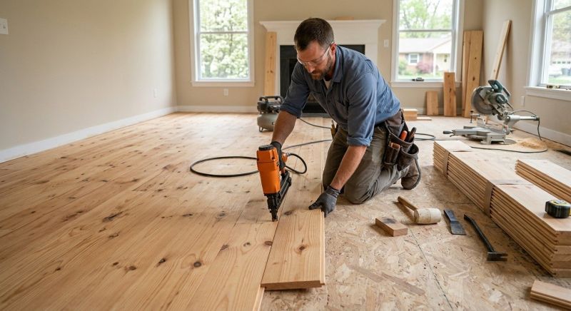Pine Floor Installation